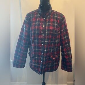 Northern Reflections Reversible Plaid/ Black Jacket Size XL